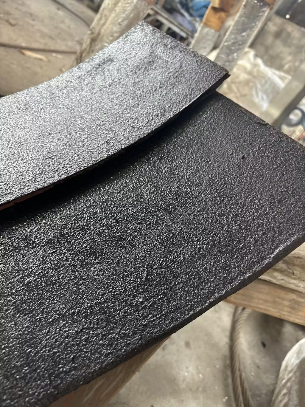 Metal part after applying rust remover